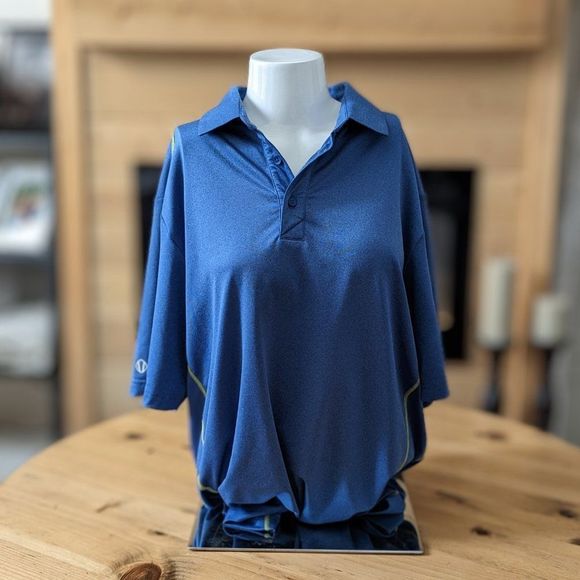 Sunice Blue and Green lined Short Sleeve 1/4 button up collard shirt Unisex - Picture 1 of 11